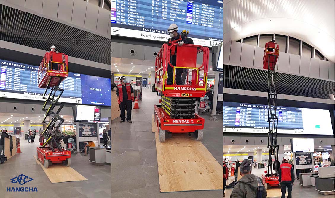 Electric Scissor Lift Adopted by Santiago Airport-01.jpg